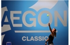 BIRMINGHAM, ENGLAND - JUNE 13:  Klara Koukalova of the Czech Republic in action against Ana Ivanovic of Serbia during Day 5 of the Aegon Classic at Edgbaston Priory Club on June 13, 2014 in Birmingham, England.  (Photo by Jordan Mansfield/Getty Images for Aegon)